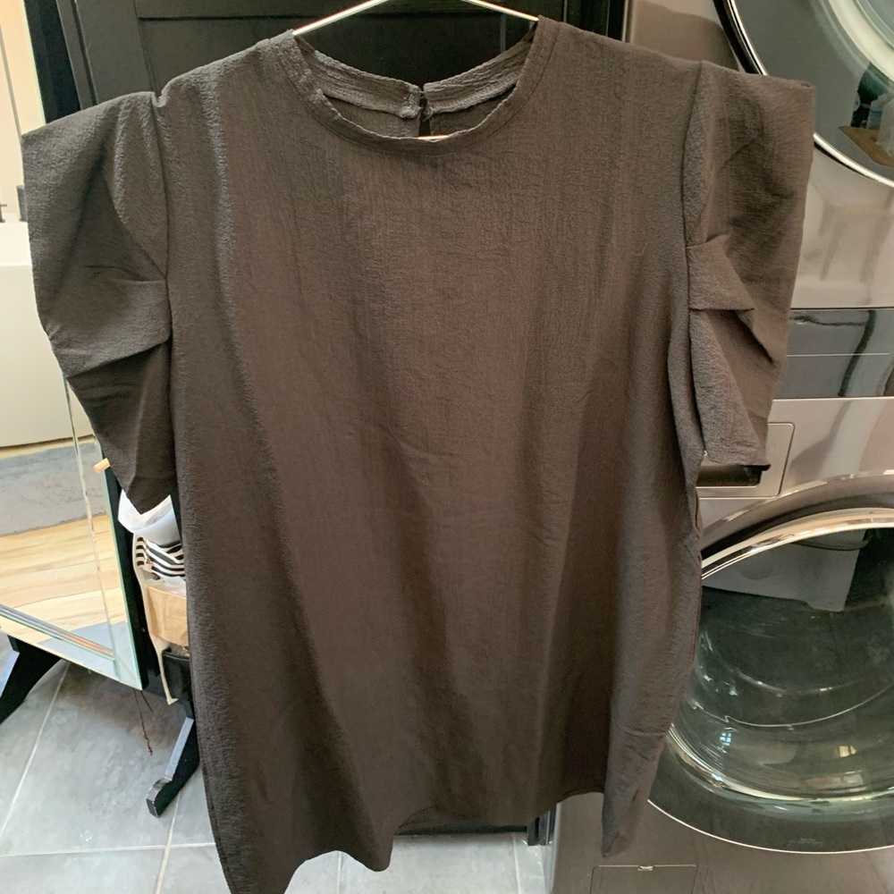 Elegant Black Short Sleeve Dress